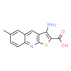 ChemSpider 2D Image | 3-Amino-6-methylthieno[2,3-b]quinoline-2-carboxylic acid | C13H10N2O2S