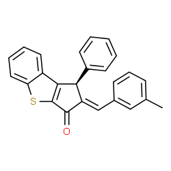 ChemSpider 2D Image | (1S,2E)-2-(3-Methylbenzylidene)-1-phenyl-1,2-dihydro-3H-benzo[b]cyclopenta[d]thiophen-3-one | C25H18OS