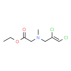 ChemSpider 2D Image | Ethyl N-[(2Z)-2,3-dichloro-2-propen-1-yl]-N-methylglycinate | C8H13Cl2NO2