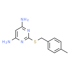 ChemSpider 2D Image | 2-[(4-Methylbenzyl)sulfanyl]-4,6-pyrimidinediamine | C12H14N4S