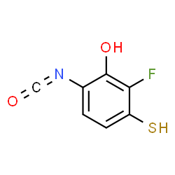 ChemSpider 2D Image | 2-Fluoro-6-isocyanato-3-sulfanylphenol | C7H4FNO2S