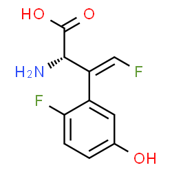 ChemSpider 2D Image | (betaE)-2-Fluoro-beta-(fluoromethylene)-5-hydroxy-L-phenylalanine | C10H9F2NO3