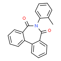 ChemSpider 2D Image | 6-(2-Methylphenyl)-5H-dibenz[c,e]azepine-5,7(6H)-dione | C21H15NO2