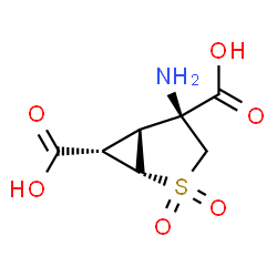 ChemSpider 2D Image | (4S,5R,6S)-4-Amino-2-thiabicyclo[3.1.0]hexane-4,6-dicarboxylic acid 2,2-dioxide | C7H9NO6S