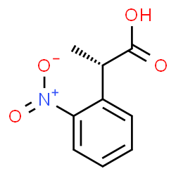 ChemSpider 2D Image | (2S)-2-(2-Nitrophenyl)propanoic acid | C9H9NO4