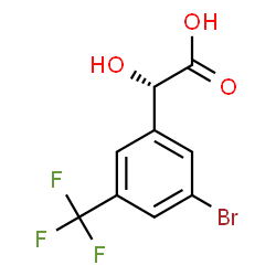 ChemSpider 2D Image | (2S)-[3-Bromo-5-(trifluoromethyl)phenyl](hydroxy)acetic acid | C9H6BrF3O3