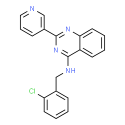 ChemSpider 2D Image | N-(2-Chlorobenzyl)-2-(3-pyridinyl)-4-quinazolinamine | C20H15ClN4
