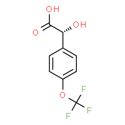 ChemSpider 2D Image | (2R)-Hydroxy[4-(trifluoromethoxy)phenyl]acetic acid | C9H7F3O4