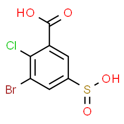 ChemSpider 2D Image | 3-Bromo-2-chloro-5-sulfinobenzoic acid | C7H4BrClO4S