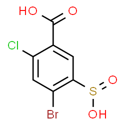 ChemSpider 2D Image | 4-Bromo-2-chloro-5-sulfinobenzoic acid | C7H4BrClO4S