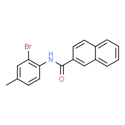 ChemSpider 2D Image | N-(2-Bromo-4-methylphenyl)-2-naphthamide | C18H14BrNO