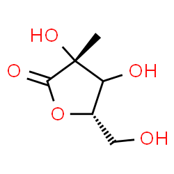 ChemSpider 2D Image | (3R,5S)-3,4-Dihydroxy-5-(hydroxymethyl)-3-methyldihydro-2(3H)-furanone (non-preferred name) | C6H10O5