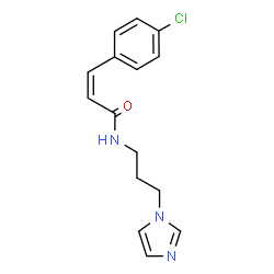 ChemSpider 2D Image | (2Z)-3-(4-Chlorophenyl)-N-[3-(1H-imidazol-1-yl)propyl]acrylamide | C15H16ClN3O