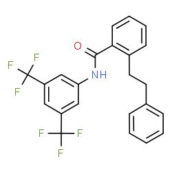 ChemSpider 2D Image | N-[3,5-Bis(trifluoromethyl)phenyl]-2-(2-phenylethyl)benzamide | C23H17F6NO