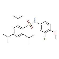 ChemSpider 2D Image | N-(3-Fluoro-4-methoxyphenyl)-2,4,6-triisopropylbenzenesulfonamide | C22H30FNO3S