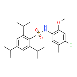 ChemSpider 2D Image | N-(4-Chloro-2-methoxy-5-methylphenyl)-2,4,6-triisopropylbenzenesulfonamide | C23H32ClNO3S