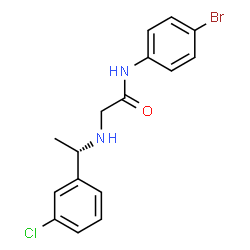 ChemSpider 2D Image | N-(4-Bromophenyl)-N~2~-[(1S)-1-(3-chlorophenyl)ethyl]glycinamide | C16H16BrClN2O