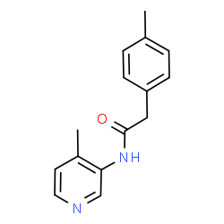 ChemSpider 2D Image | 2-(4-Methylphenyl)-N-(4-methyl-3-pyridinyl)acetamide | C15H16N2O