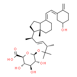 ChemSpider 2D Image | (5E,7E,14xi,22E)-3-Hydroxy-9,10-secoergosta-5,7,10,22-tetraen-25-yl beta-D-glucopyranosiduronic acid | C34H52O8