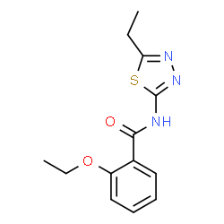 ChemSpider 2D Image | 2-Ethoxy-N-(5-ethyl-1,3,4-thiadiazol-2-yl)benzamide | C13H15N3O2S