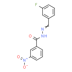 ChemSpider 2D Image | N'-(3-Fluorobenzylidene)-3-nitrobenzohydrazide | C14H10FN3O3