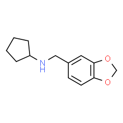 ChemSpider 2D Image | Benzo[1,3]dioxol-5-ylmethyl-cyclopentyl-amine | C13H17NO2