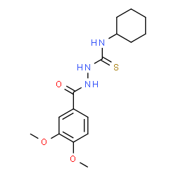 ChemSpider 2D Image | N-Cyclohexyl-2-(3,4-dimethoxybenzoyl)hydrazinecarbothioamide | C16H23N3O3S