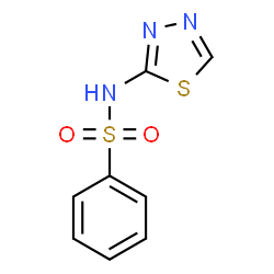 ChemSpider 2D Image | N-(1,3,4-Thiadiazol-2-yl)benzenesulfonamide | C8H7N3O2S2