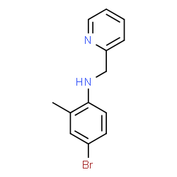 ChemSpider 2D Image | 4-Bromo-2-methyl-N-(2-pyridinylmethyl)aniline | C13H13BrN2