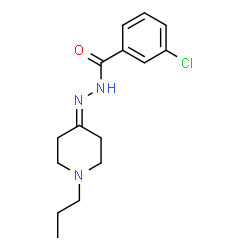 ChemSpider 2D Image | 3-Chloro-N'-(1-propyl-4-piperidinylidene)benzohydrazide | C15H20ClN3O