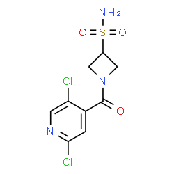 ChemSpider 2D Image | 1-(2,5-Dichloroisonicotinoyl)-3-azetidinesulfonamide | C9H9Cl2N3O3S