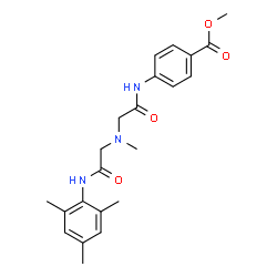 ChemSpider 2D Image | Methyl 4-[({[2-(mesitylamino)-2-oxoethyl](methyl)amino}acetyl)amino]benzoate | C22H27N3O4