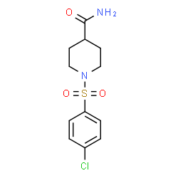 ChemSpider 2D Image | 1-[(4-Chlorophenyl)sulfonyl]-4-piperidinecarboxamide | C12H15ClN2O3S