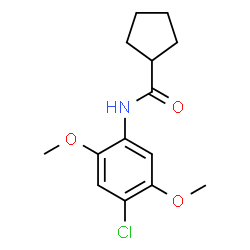 ChemSpider 2D Image | N-(4-Chloro-2,5-dimethoxyphenyl)cyclopentanecarboxamide | C14H18ClNO3