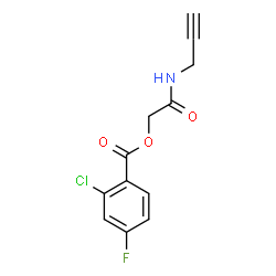 ChemSpider 2D Image | 2-Oxo-2-(2-propyn-1-ylamino)ethyl 2-chloro-4-fluorobenzoate | C12H9ClFNO3