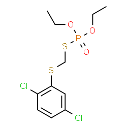ChemSpider 2D Image | S-{[(2,5-Dichlorophenyl)sulfanyl]methyl} O,O-diethyl phosphorothioate | C11H15Cl2O3PS2