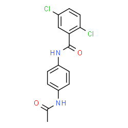 ChemSpider 2D Image | N-(4-Acetamidophenyl)-2,5-dichlorobenzamide | C15H12Cl2N2O2