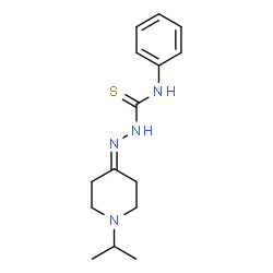 ChemSpider 2D Image | 2-(1-Isopropyl-4-piperidinylidene)-N-phenylhydrazinecarbothioamide | C15H22N4S