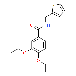 ChemSpider 2D Image | 3,4-Diethoxy-N-(2-thienylmethyl)benzamide | C16H19NO3S