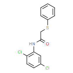 ChemSpider 2D Image | N-(2,5-Dichlorophenyl)-2-(phenylsulfanyl)acetamide | C14H11Cl2NOS
