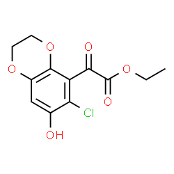 ChemSpider 2D Image | Ethyl (6-chloro-7-hydroxy-2,3-dihydro-1,4-benzodioxin-5-yl)(oxo)acetate | C12H11ClO6