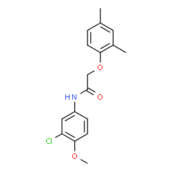 ChemSpider 2D Image | N-(3-Chloro-4-methoxyphenyl)-2-(2,4-dimethylphenoxy)acetamide | C17H18ClNO3