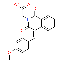 ChemSpider 2D Image | [(4Z)-4-(4-Methoxybenzylidene)-1,3-dioxo-3,4-dihydro-2(1H)-isoquinolinyl]acetate | C19H14NO5