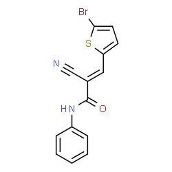 ChemSpider 2D Image | (2E)-3-(5-Bromo-2-thienyl)-2-cyano-N-phenylacrylamide | C14H9BrN2OS