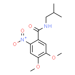 ChemSpider 2D Image | N-Isobutyl-4,5-dimethoxy-2-nitrobenzamide | C13H18N2O5