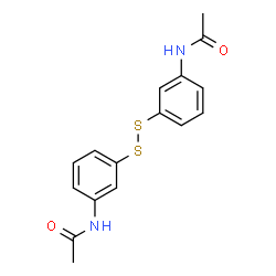 ChemSpider 2D Image | N,N'-(Disulfanediyldi-3,1-phenylene)diacetamide | C16H16N2O2S2