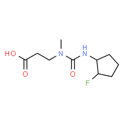 ChemSpider 2D Image | N-[(2-Fluorocyclopentyl)carbamoyl]-N-methyl-beta-alanine | C10H17FN2O3