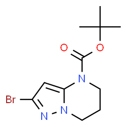 ChemSpider 2D Image | 2-Methyl-2-propanyl 2-bromo-6,7-dihydropyrazolo[1,5-a]pyrimidine-4(5H)-carboxylate | C11H16BrN3O2