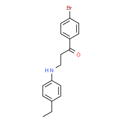 ChemSpider 2D Image | 1-(4-bromophenyl)-3-(4-ethylanilino)-1-propanone | C17H18BrNO