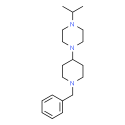 ChemSpider 2D Image | 1-(1-Benzyl-4-piperidinyl)-4-isopropylpiperazine | C19H31N3